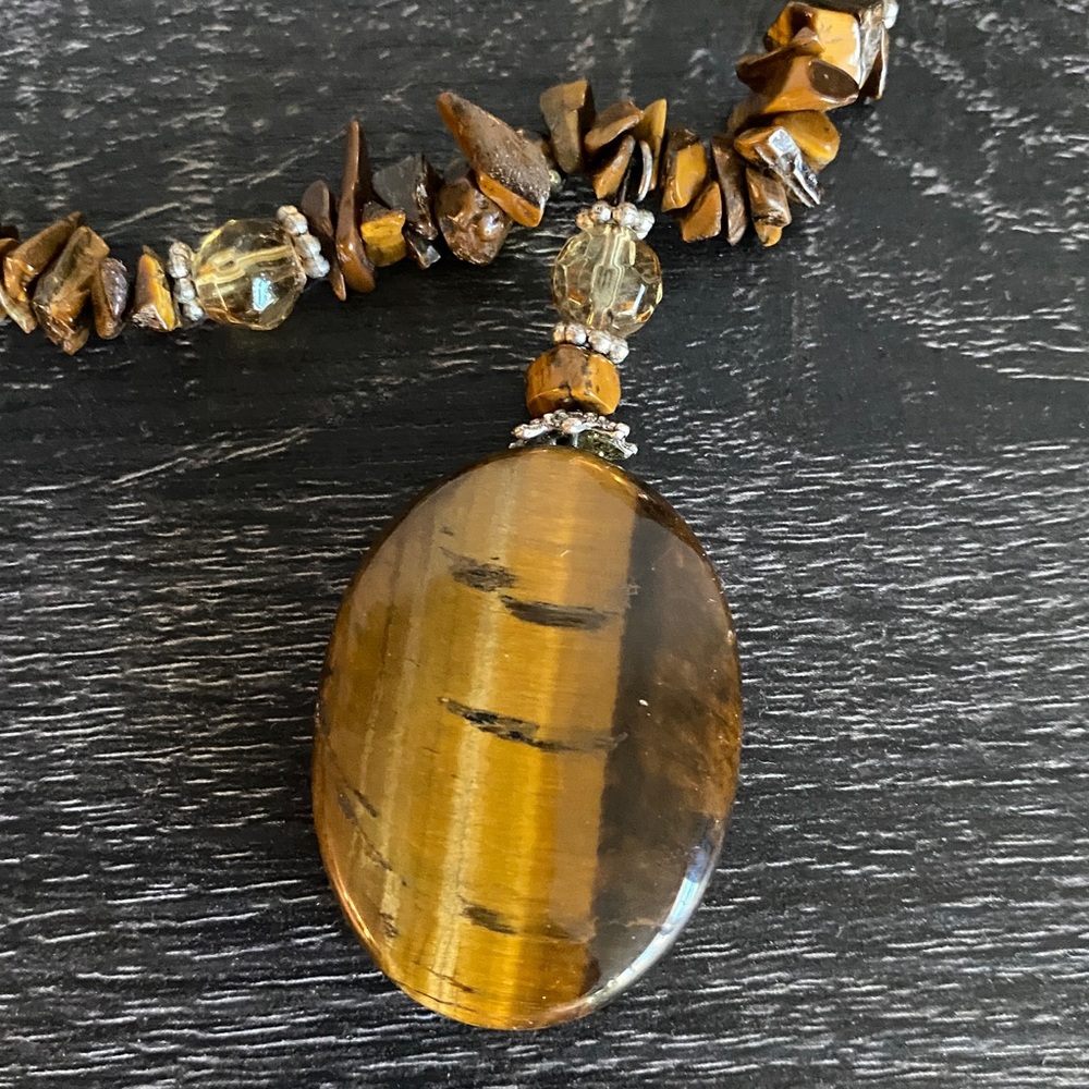 Tiger custom jewelry, necklace.  There is unique beads as the actual